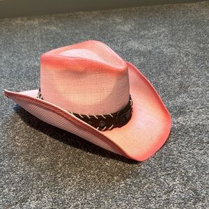 Pink Cowboy Hat with Decorative Band